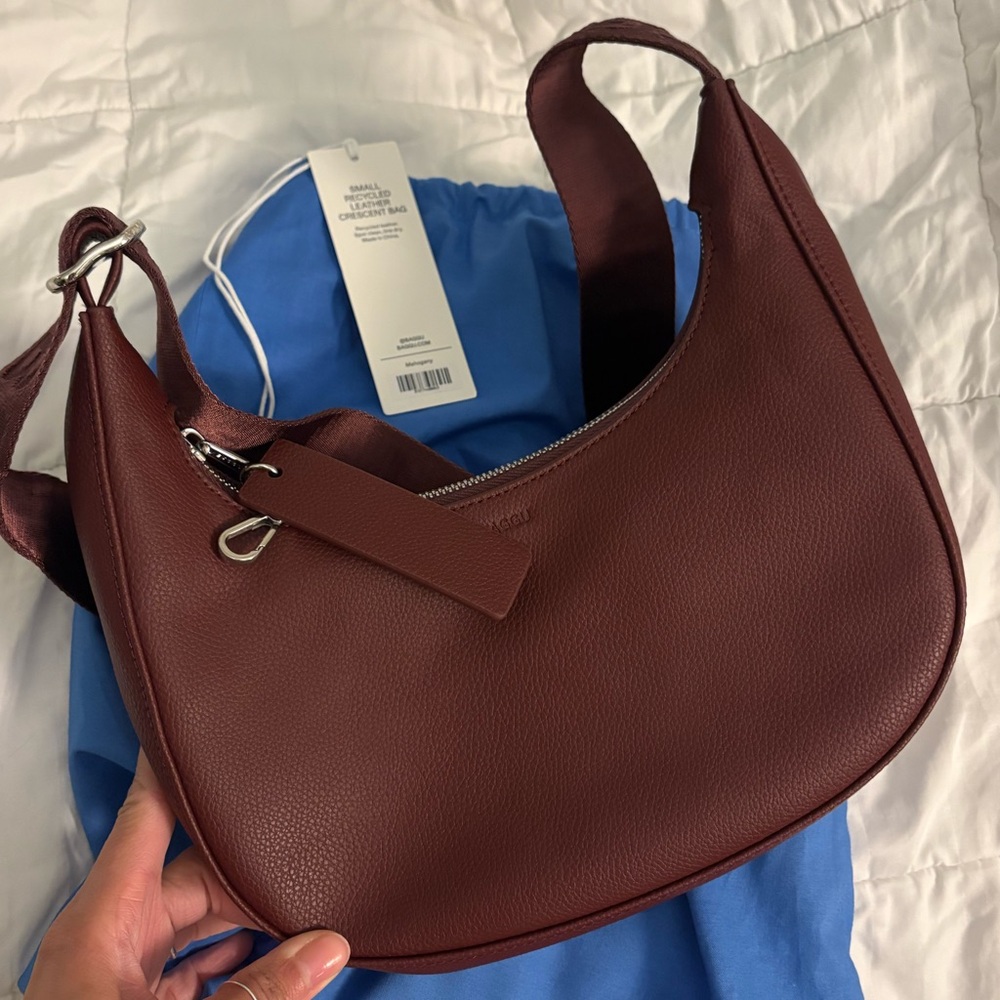Baggu small recycled leather crescent bag